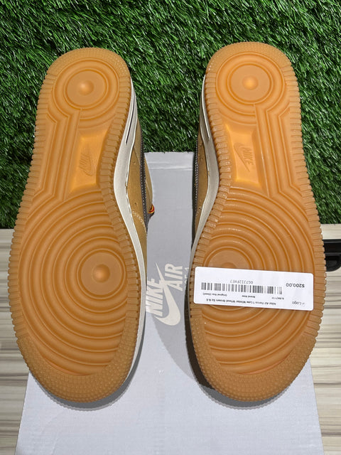 Nike Air Force 1 Low Winter Wheat Brown Sz 9.5