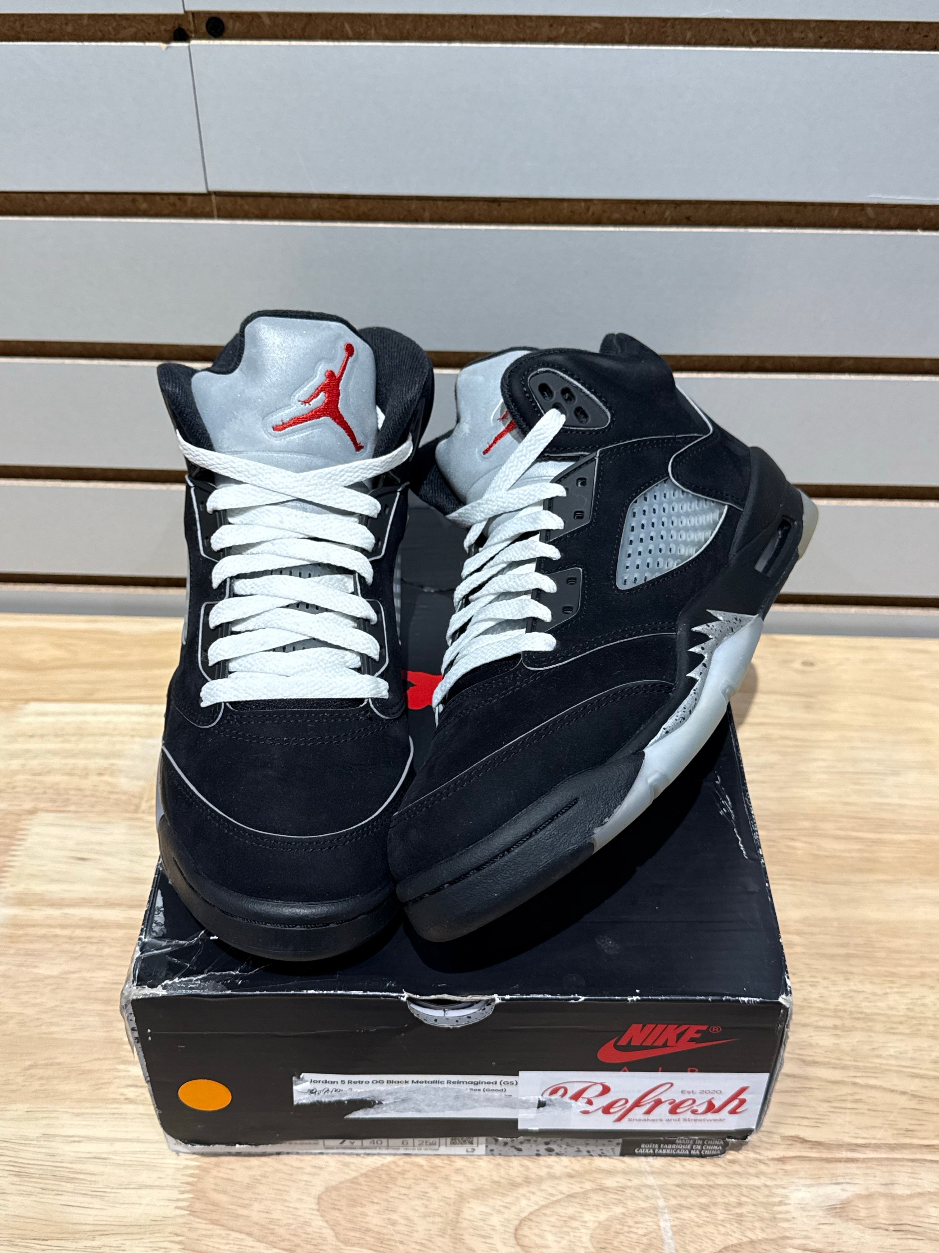 Jordan 5 Retro OG Black Metallic Reimagined (GS) Sz 7Y – Sneak City