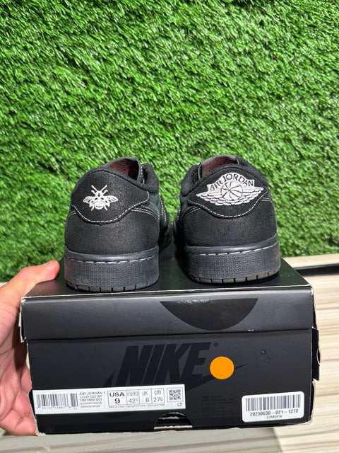 Jordan 1 Retro Low OG SP Travis Scott Black Phantom Sz 9M