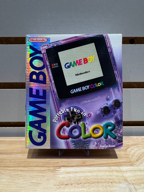 Vintage 1998 Nintendo Game Boy Color GBC Atomic Purple CIB