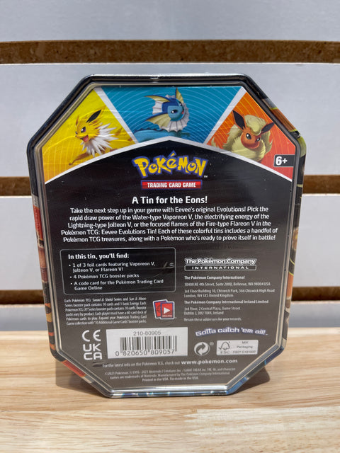 Pokémon Eevee Evolutions Tin [Vaporeon V] - Miscellaneous Cards & Products (MCAP)