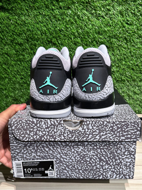 Jordan 3 Retro Green Glow Sz 10.5