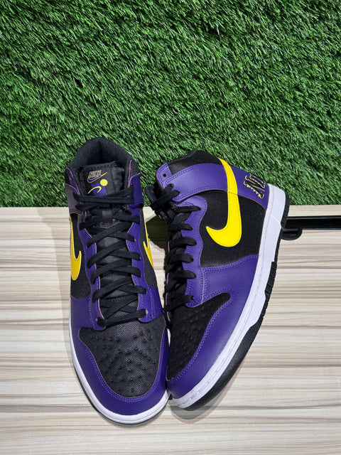 Nike Dunk High EMB Lakers Sz 13M