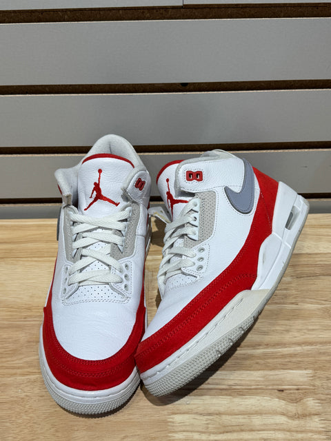 Jordan 3 Retro Tinker White University Red Sz 8.5