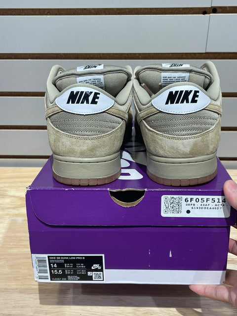Nike SB Dunk Low Pro B Parachute Beige Sz 14