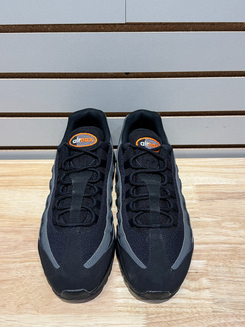 Nike Air Max 95 Black Grey Safety Orange Sz 11