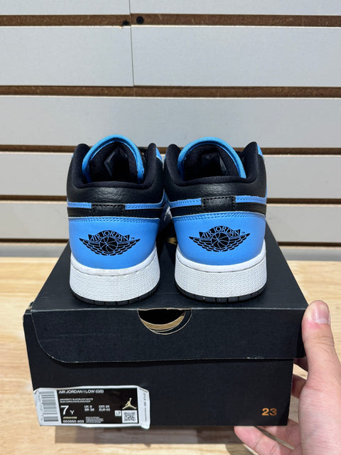 Jordan 1 Low University Blue Black (GS) Sz 7Y