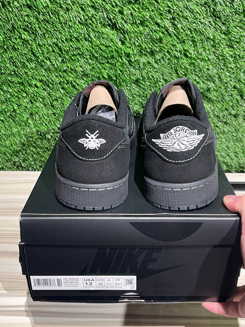 Jordan 1 Retro Low OG SP Travis Scott Black Phantom Sz 12M