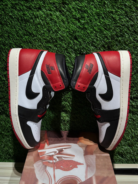 Jordan 1 Retro High OG Black Toe Reimagined Sz 9.5M