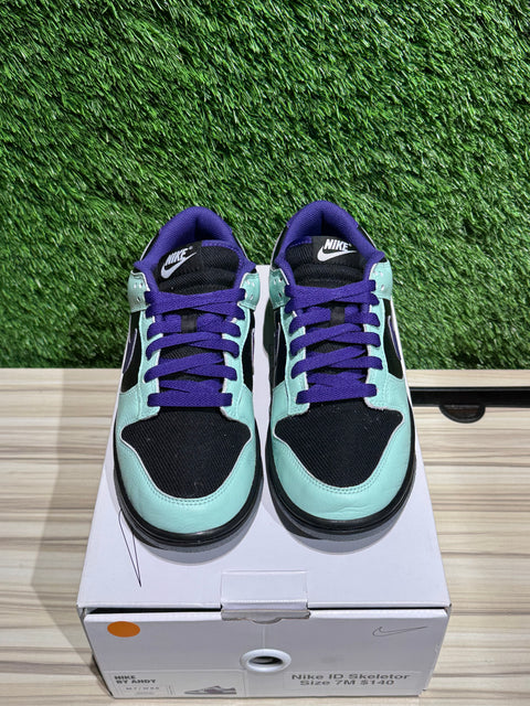 Nike ID "Skeletor" Dunk Low Sz 7M