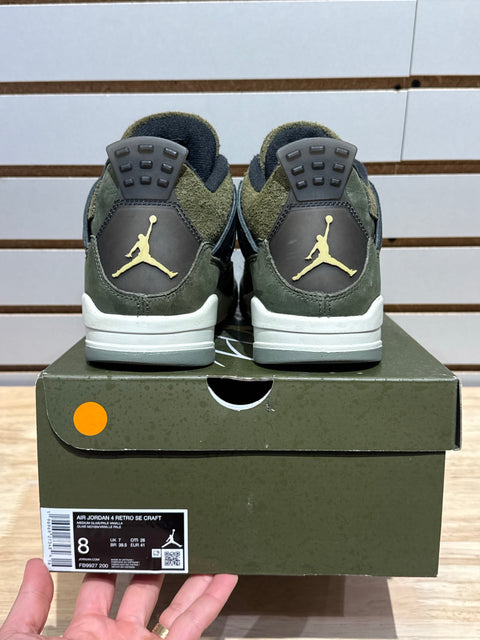 Jordan 4 Retro SE Craft Medium Olive Sz 8