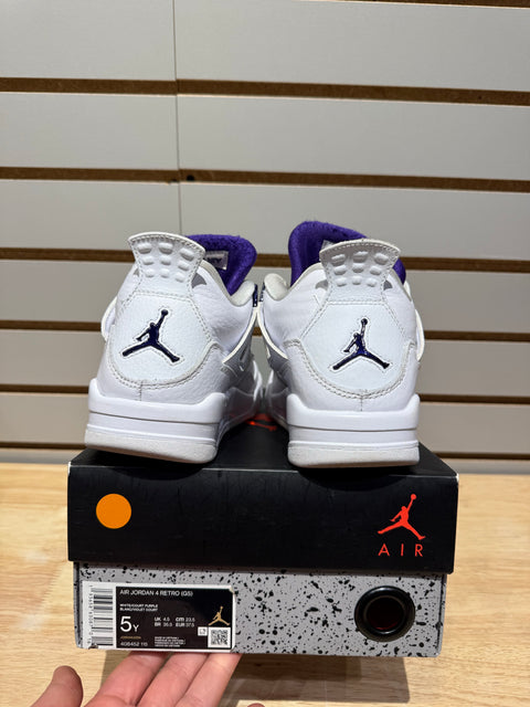 Jordan 4 Retro Metallic Purple (GS) Sz 5Y)