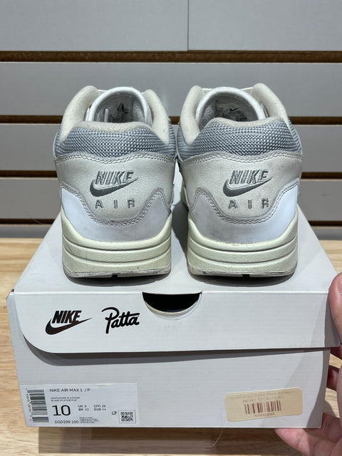 Nike Air Max 1 Patta Waves White Sz 10