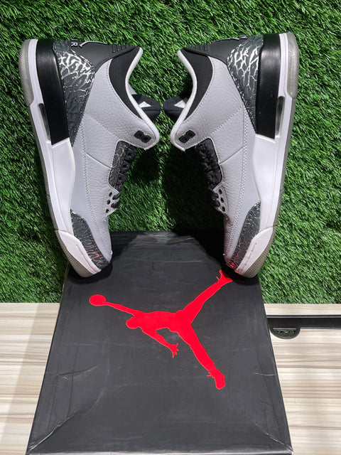 Jordan 3 Retro Wolf Grey Sz 8M