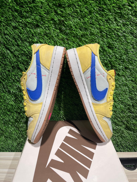 Jordan 1 Retro Low OG SP Travis Scott Canary (Women's) Sz 4M/5.5W