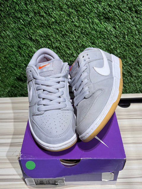 Nike SB Dunk Low Pro ISO Orange Label Wolf Grey Gum Sz 8.5M