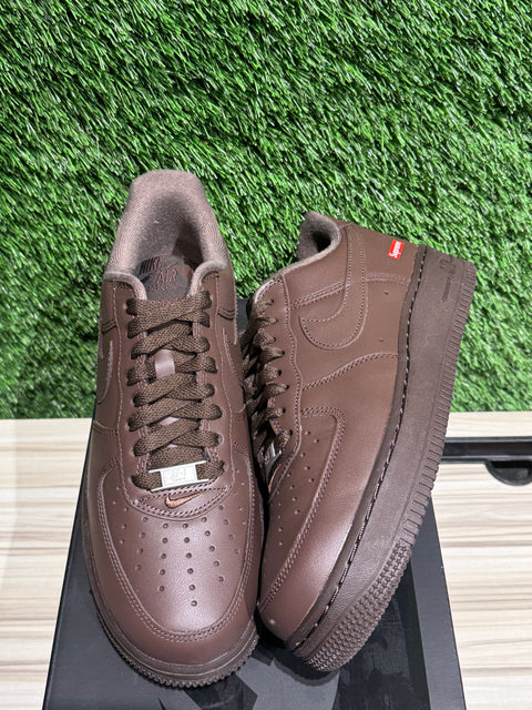 Nike Air Force 1 Low Supreme Baroque Brown Sz 7.5