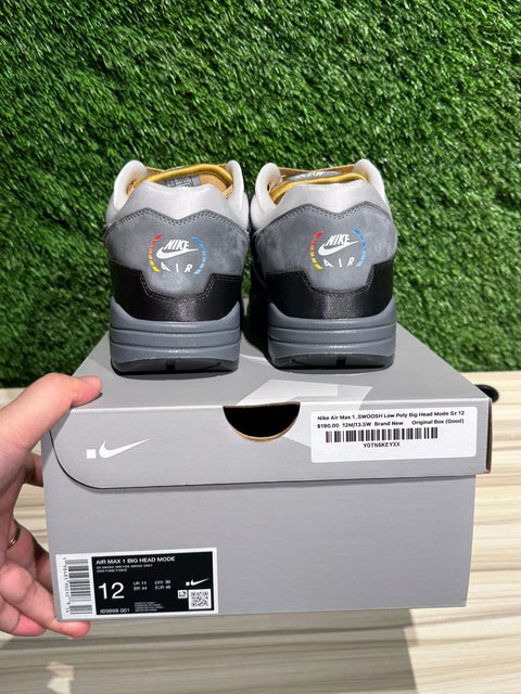 Nike Air Max 1 .SWOOSH Low Poly Big Head Mode Sz 12