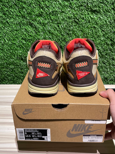 Nike Air Max 1 Travis Scott Cactus Jack Baroque Brown Sz 9M