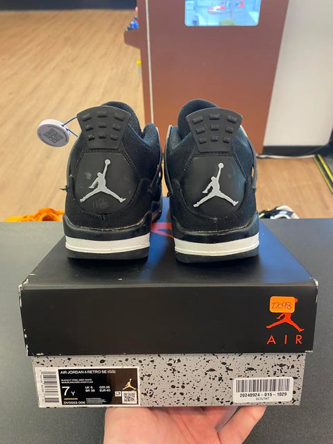 Jordan 4 Retro SE Black Canvas