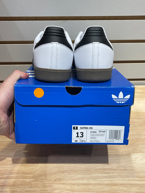 adidas Samba OG Cloud White Core Black Size 13