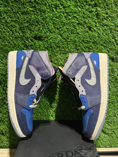Jordan 1 Mid SE Craft Obsidian French Blue Ashen Slate White Sz 10.5