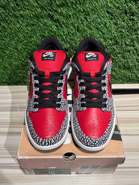 Nike SB Dunk Low Supreme Red Cement (2012) Sz 10.5M..