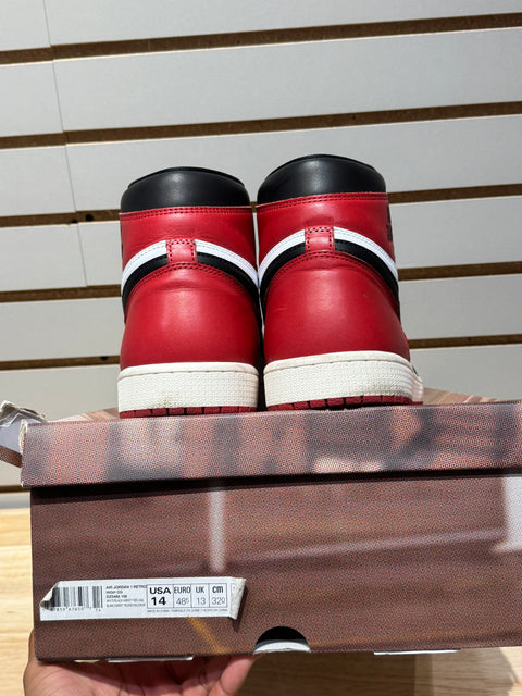 Jordan 1 Retro High OG Black Toe Reimagined Sz 14M