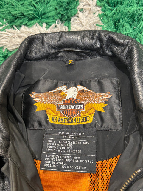 Vintage Harley Davidson Black Orange Jacket