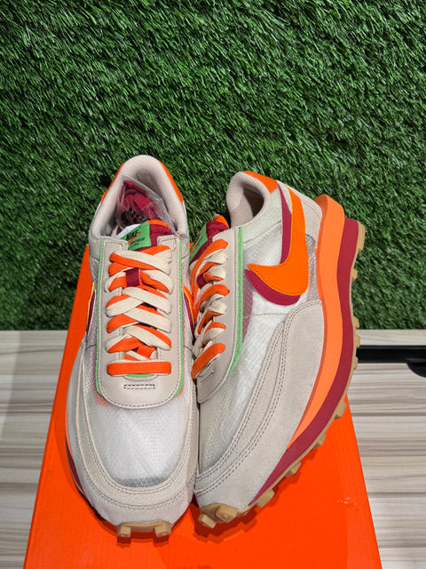 Nike LD Waffle sacai CLOT Kiss of Death Net Orange Blaze