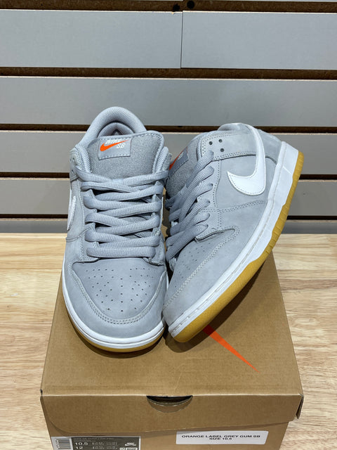 Nike SB Dunk Low Pro ISO Orange Label Wolf Grey Gum Sz 10.5