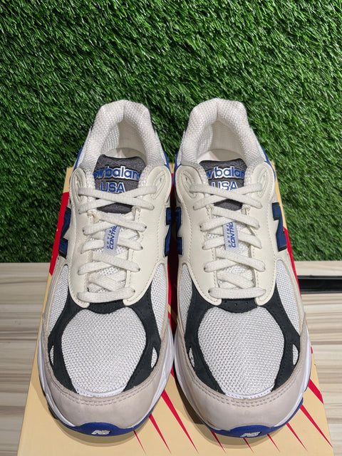 New Balance 990v3 MiUSA White Blue Sz 10M