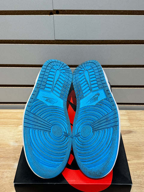 Jordan 1 Retro Low OG Black Dark Powder Blue Sz 8