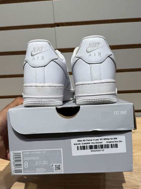 Nike Air Force 1 Low '07 White Sz 8W