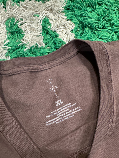 Travis Scott Cactus Jack For Fragment Icons Tee Brown Sz XL