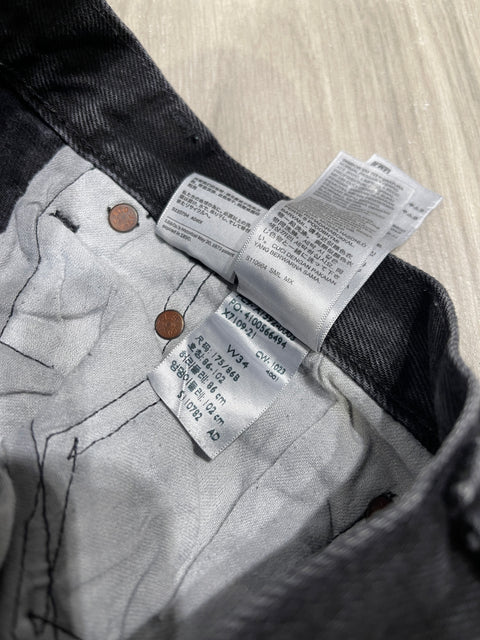 Denim Tears x Levi's Cotton Wreath 501 Black Jeans 34x34