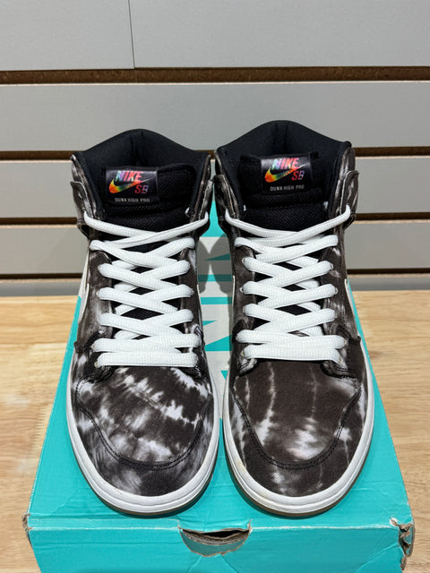 Nike SB Dunk High Tie Dye Black Sz 8
