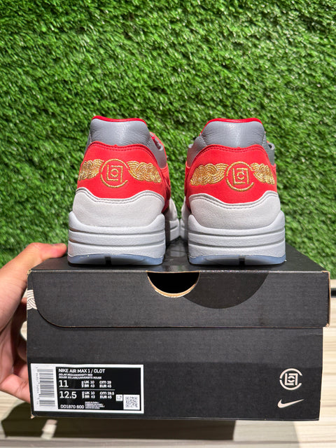 Nike Air Max 1 CLOT Kiss of Death Solar Red Sz 11