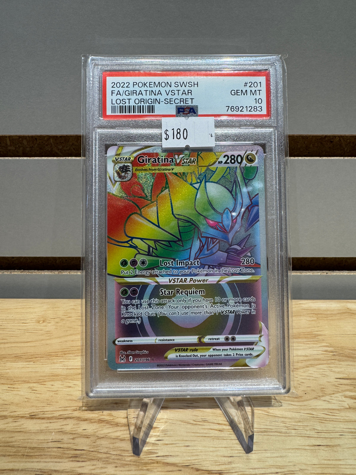 rare giratina card Pokémon VSTAR (201) (Secret) - SWSH11: Lost Origin (SWSH11) #201 PSA 10 - OS - Pre-Owned Card Number / Rarity Character:Nino Pokémon TCG: Destined Rivals Mustard