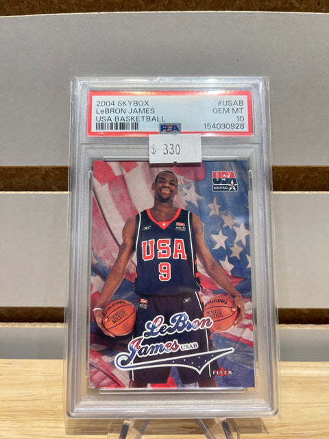 2004 Skybox Fleer Rookie LeBron James USA Basketball Olympic #USAB PSA 10