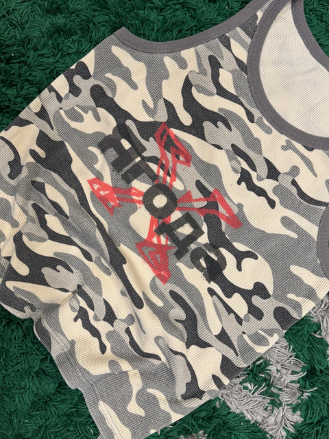 GV Gallery Raspberry Hills Waffle Snow Tank Snow Camo Sz XL
