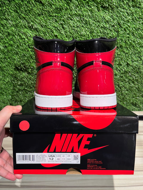 Jordan 1 Retro High OG Patent Bred Sz 12