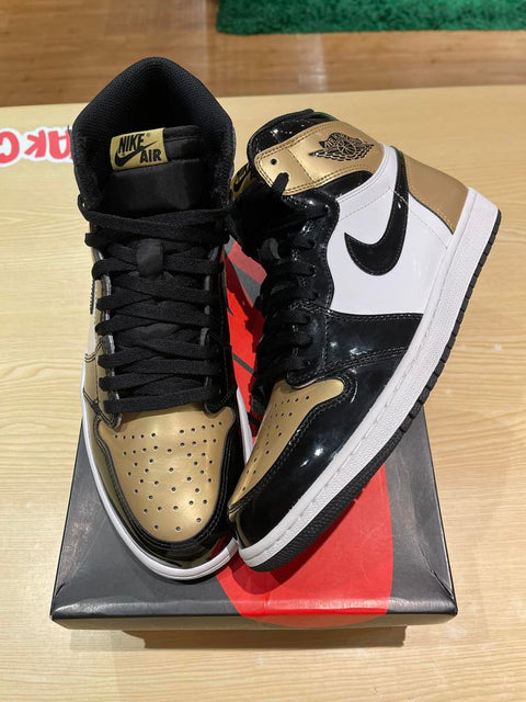 Jordan 1 Retro High NRG Patent Gold Toe Sz 11