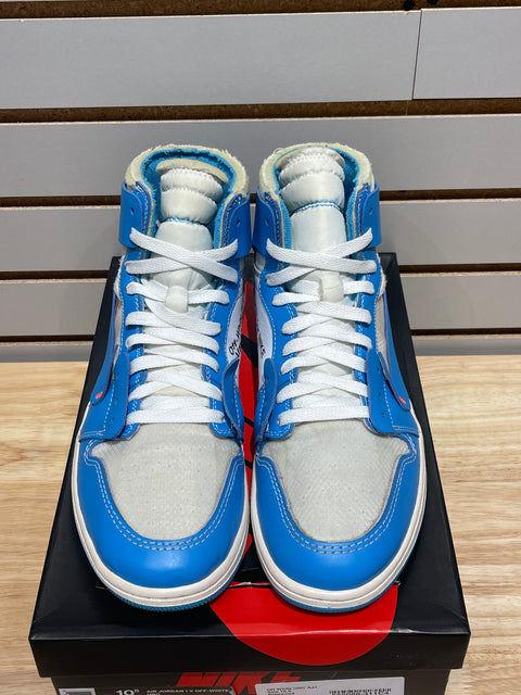Jordan 1 Retro High Off-White University Blue Sz 10.5