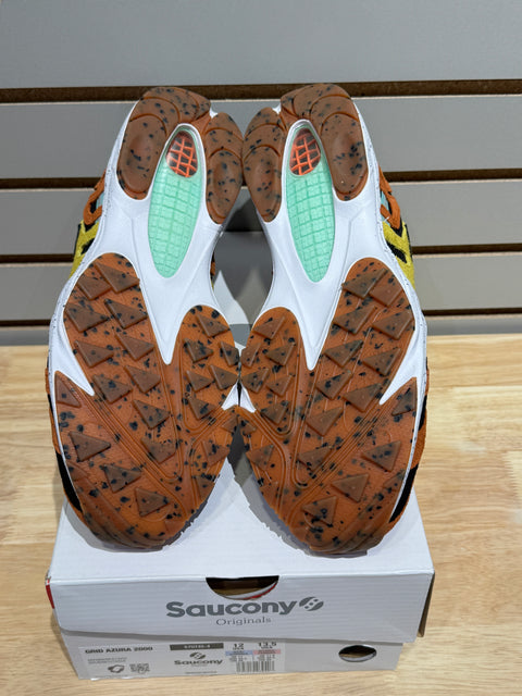 Saucony Grid Azura 2000 Brown Mustard Sz 12