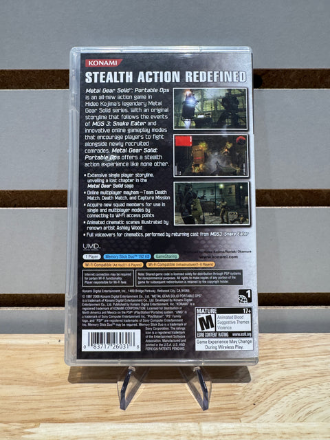 Metal Gear Solid: Portable Ops (Sony PSP) Complete
