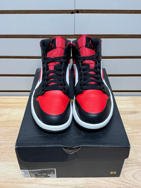 Jordan 1 Mid White Black Red (2022) Sz 12
