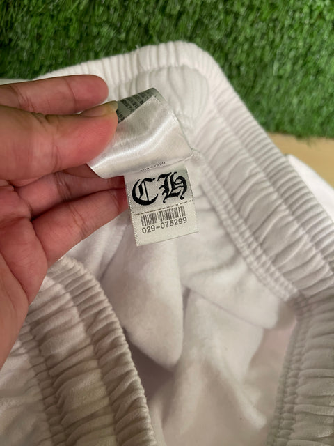Chrome Hearts Metallic White Sweatpants Sz M
