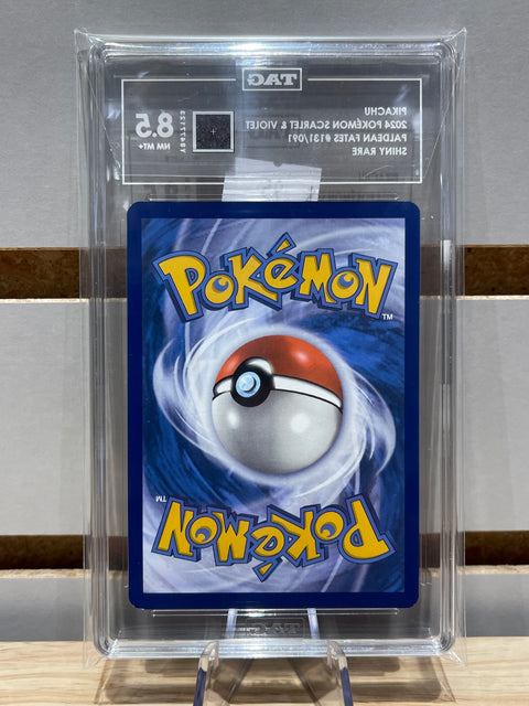 PIKACHU 2024 POKÉMON SCARLET & VIOLET PALDEAN FATES #131/091 SHINY RARE TAG 8.5