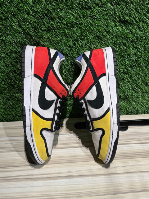 Nike SB Dunk Low Piet Mondrian Sz 10M.